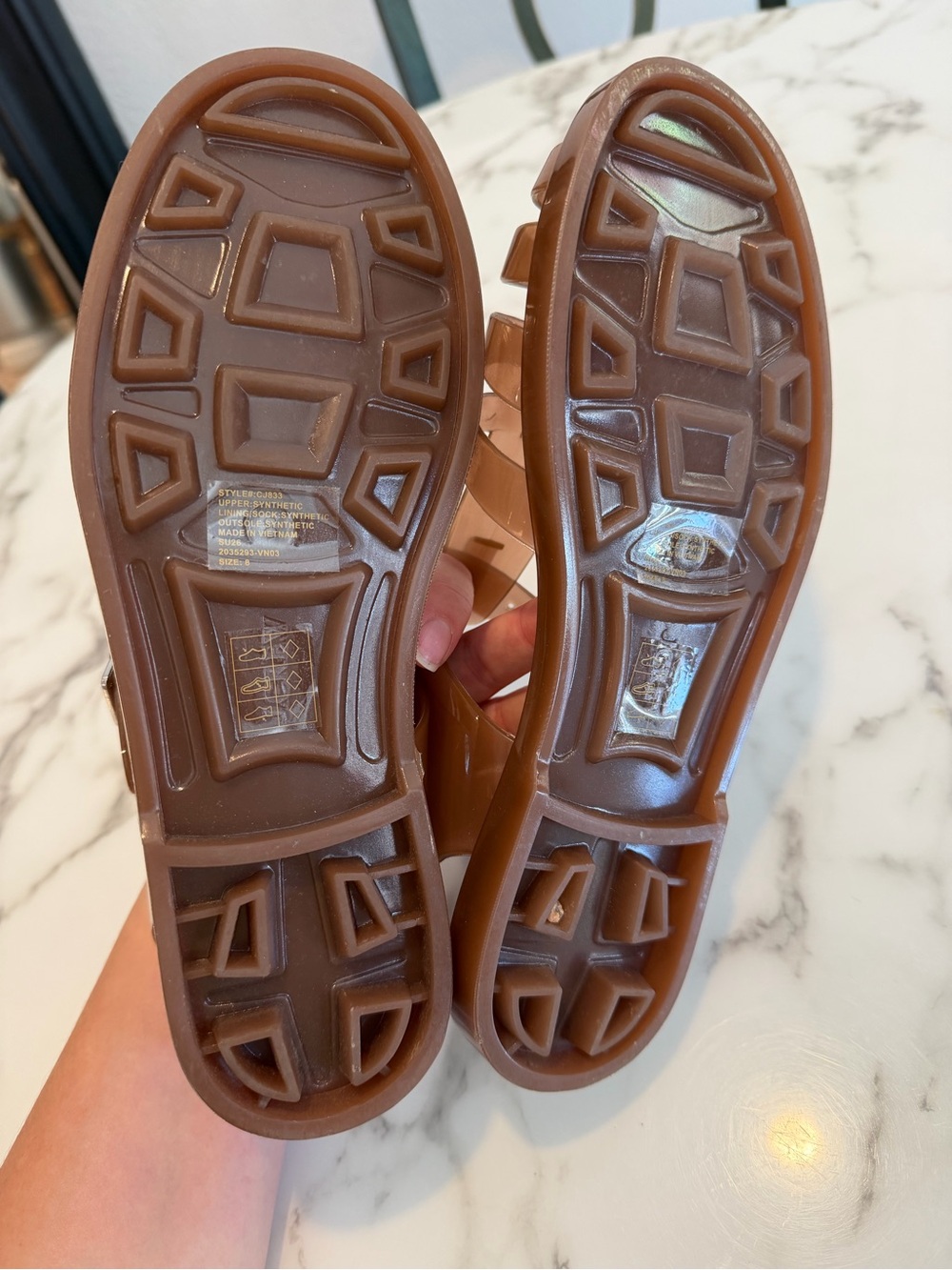 Women’s J Crew Fisherman Jelly Sandals in (Elm Wood) - Picture 4 of 7